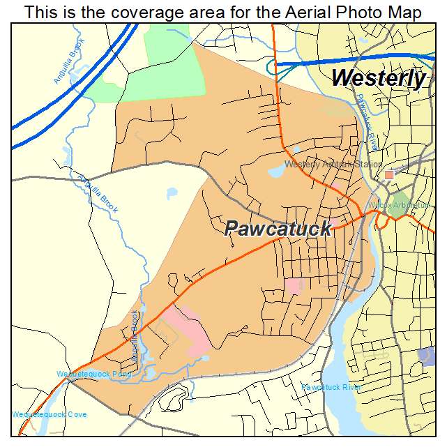 Pawcatuck, CT location map 