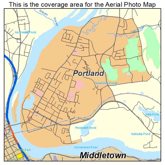 Portland, CT location map 