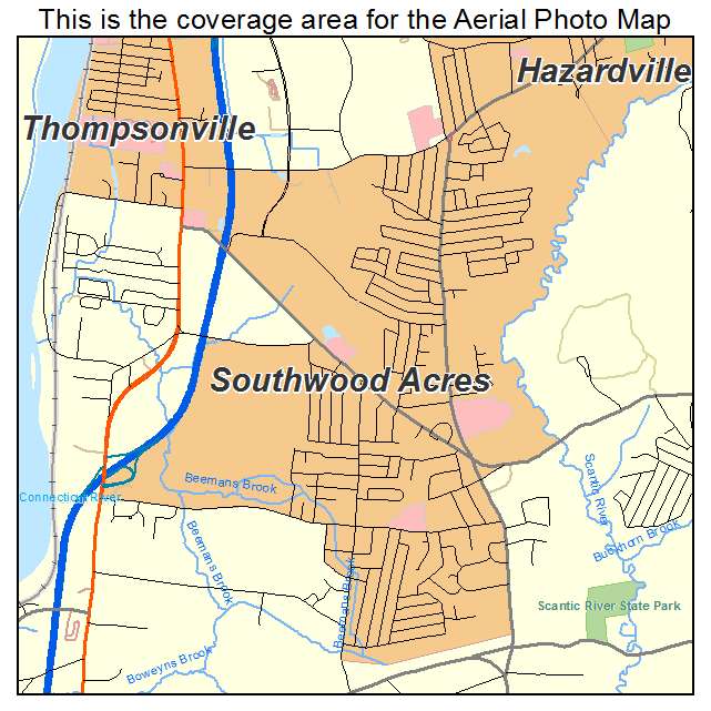 Southwood Acres, CT location map 