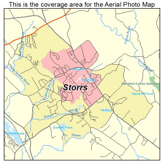 Storrs, CT location map 