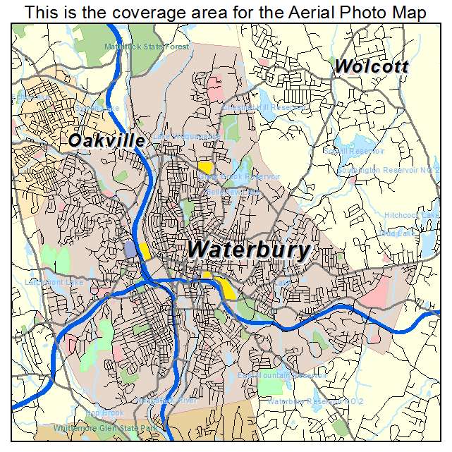Waterbury, CT location map 