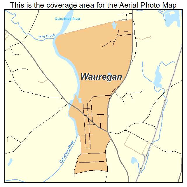 Wauregan, CT location map 