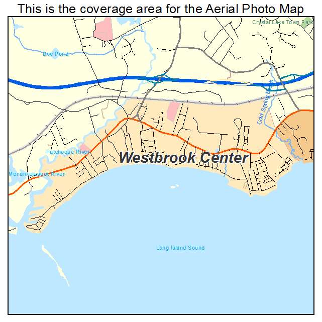 Westbrook Center, CT location map 
