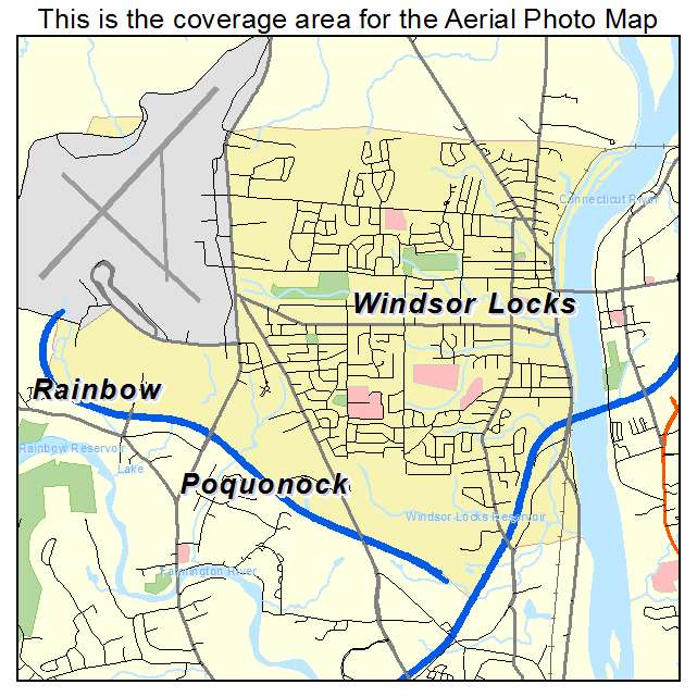Windsor Locks, CT location map 