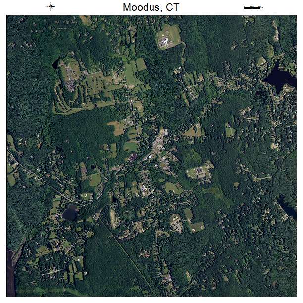 Moodus, CT air photo map