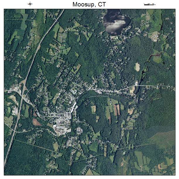 Moosup, CT air photo map