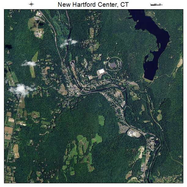 New Hartford Center, CT air photo map
