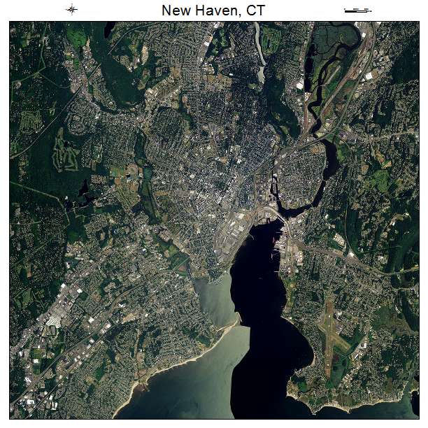 New Haven, CT air photo map