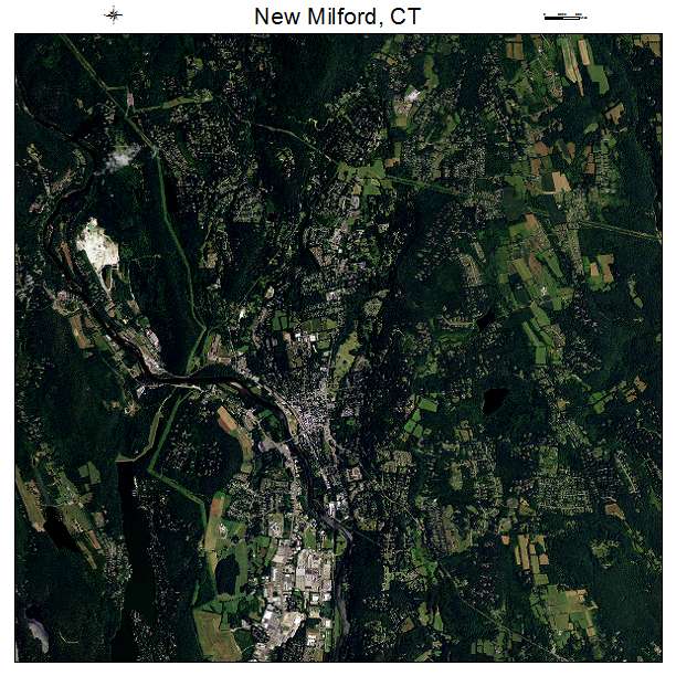 New Milford, CT air photo map