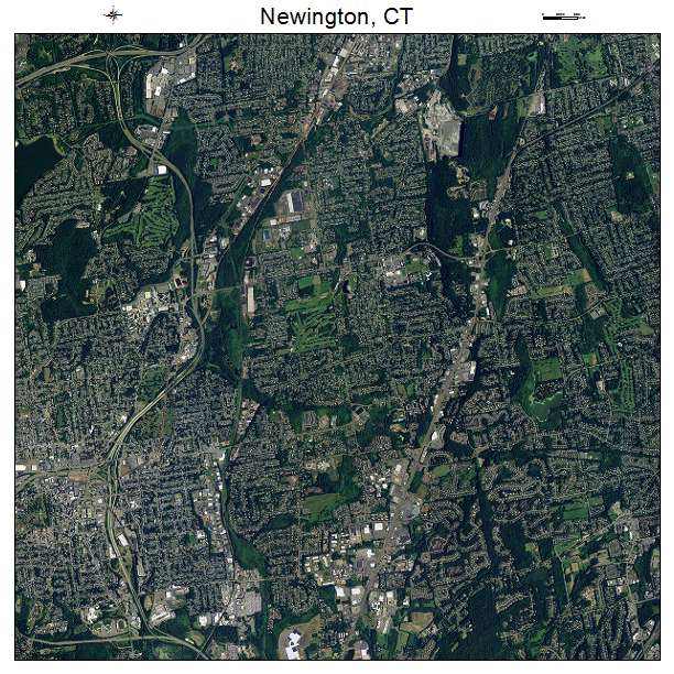 Newington, CT air photo map