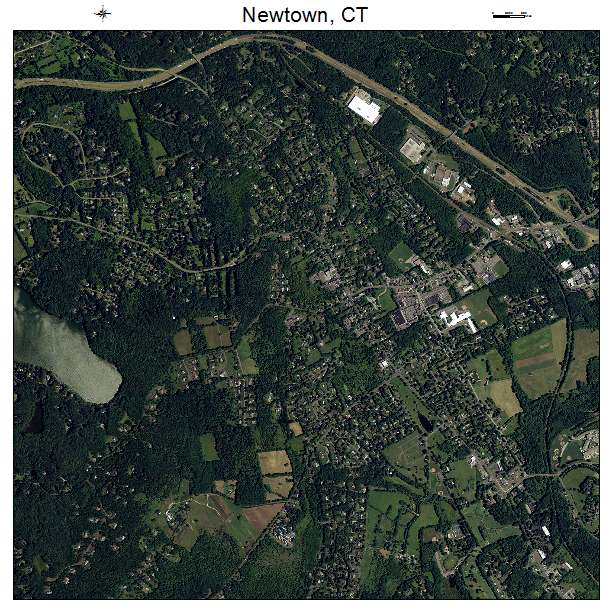 Newtown, CT air photo map