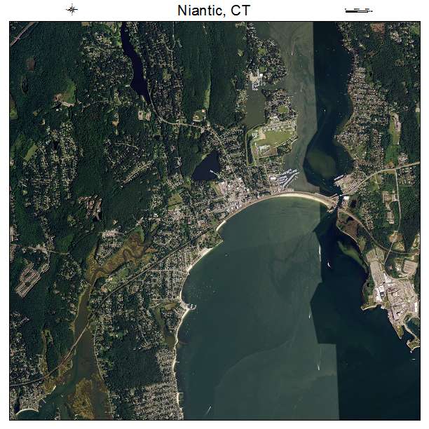 Niantic, CT air photo map