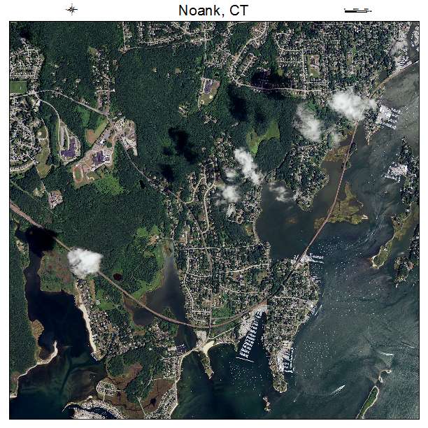 Noank, CT air photo map