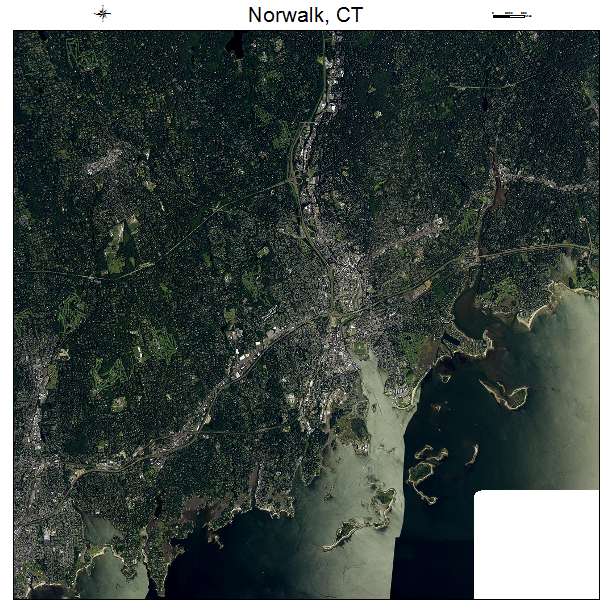 Norwalk, CT air photo map