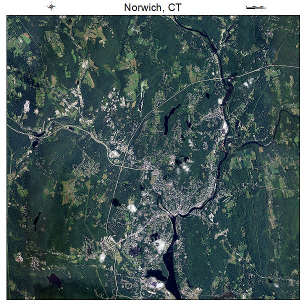 Norwich, CT air photo map