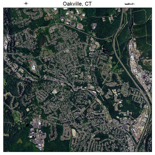 Oakville, CT air photo map