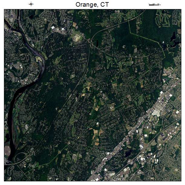 Orange, CT air photo map