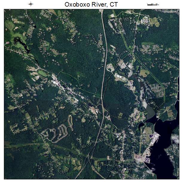 Oxoboxo River, CT air photo map