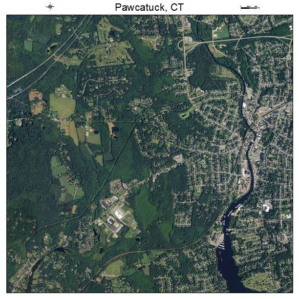 Pawcatuck, CT air photo map