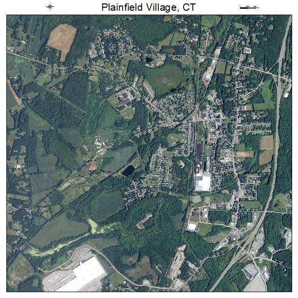 Plainfield Village, CT air photo map