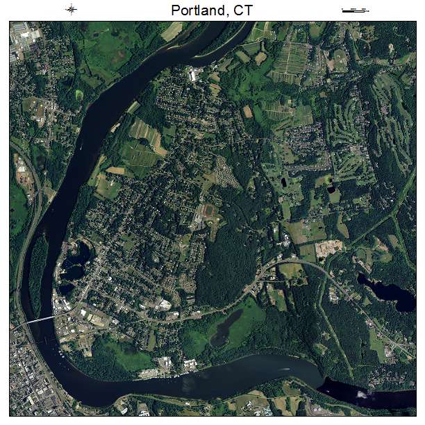 Portland, CT air photo map