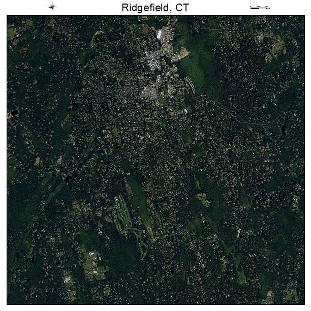 Ridgefield, CT air photo map