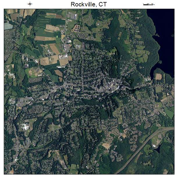 Rockville, CT air photo map