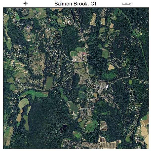 Salmon Brook, CT air photo map