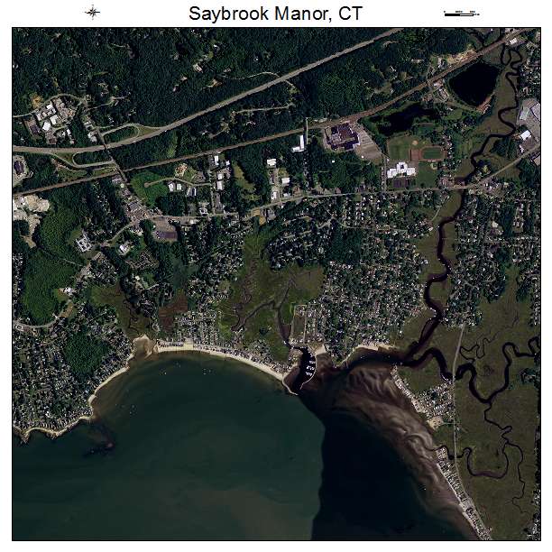Saybrook Manor, CT air photo map
