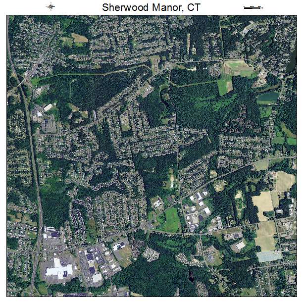 Sherwood Manor, CT air photo map