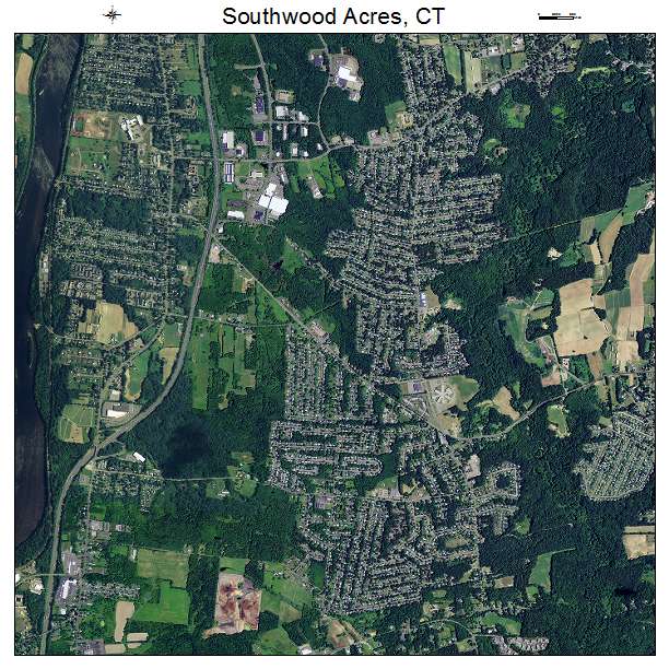 Southwood Acres, CT air photo map