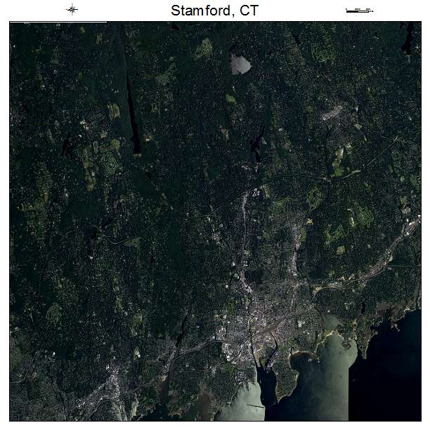 Stamford, CT air photo map
