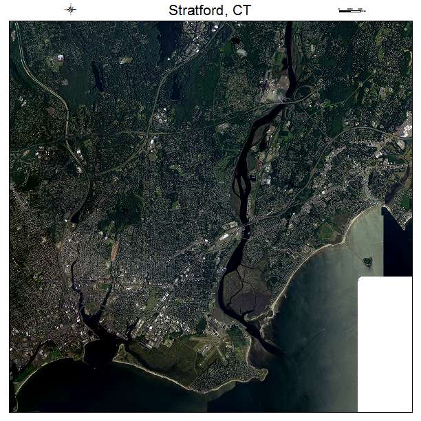 Stratford, CT air photo map