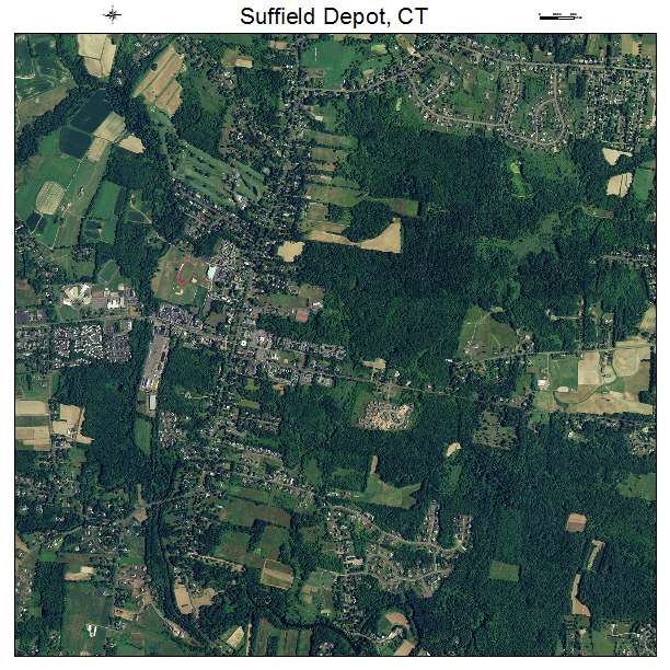 Suffield Depot, CT air photo map