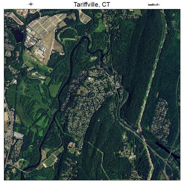 Tariffville, CT air photo map