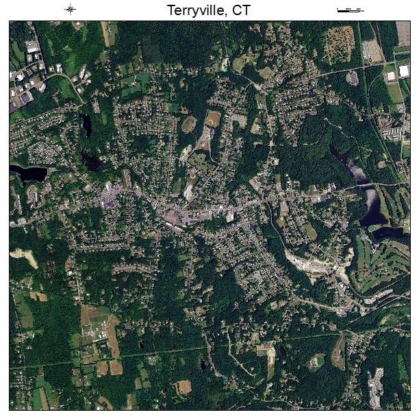 Terryville, CT air photo map