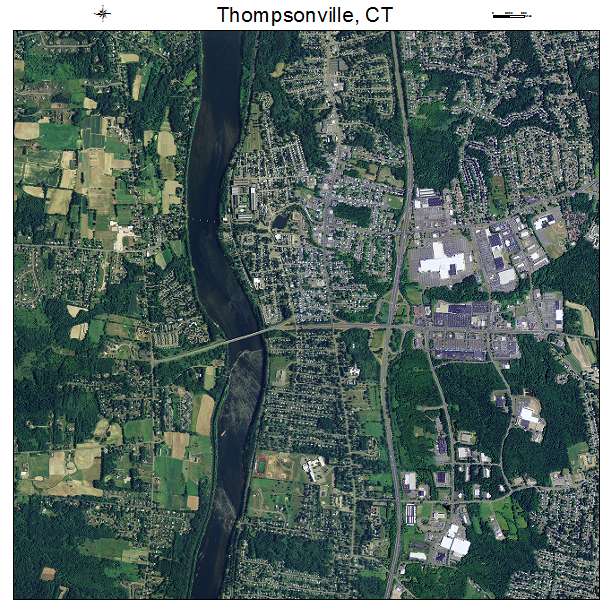 Thompsonville, CT air photo map