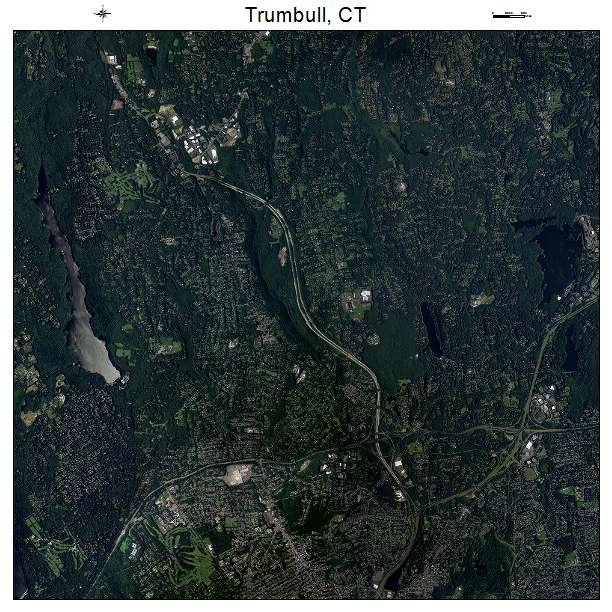 Trumbull, CT air photo map