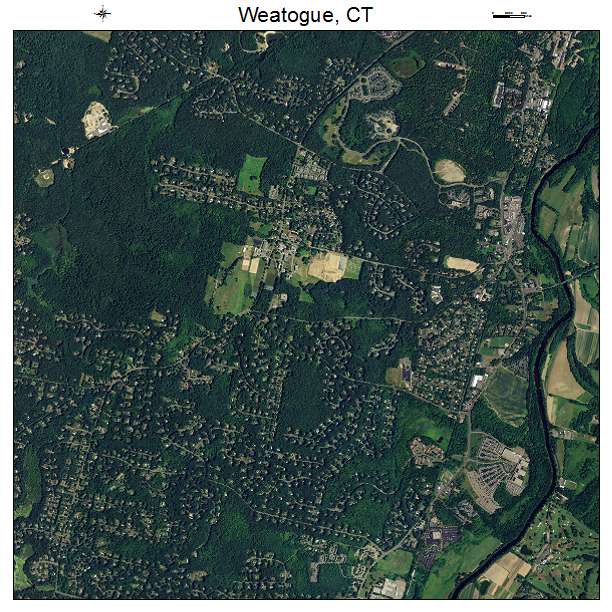 Weatogue, CT air photo map