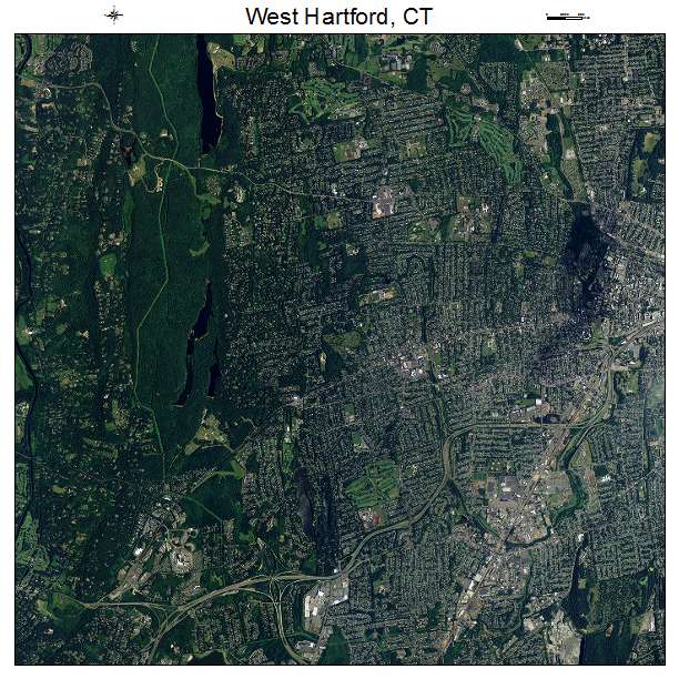 West Hartford, CT air photo map