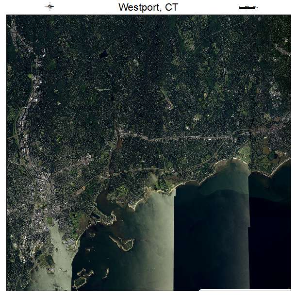Westport, CT air photo map