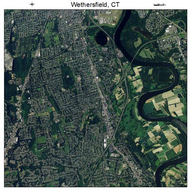Wethersfield, CT air photo map