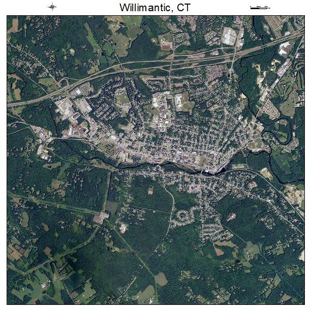 Willimantic, CT air photo map