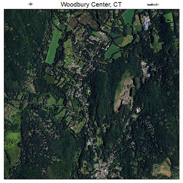 Woodbury Center, CT air photo map