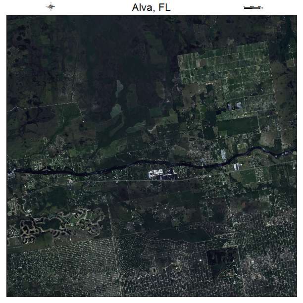 Alva, FL air photo map