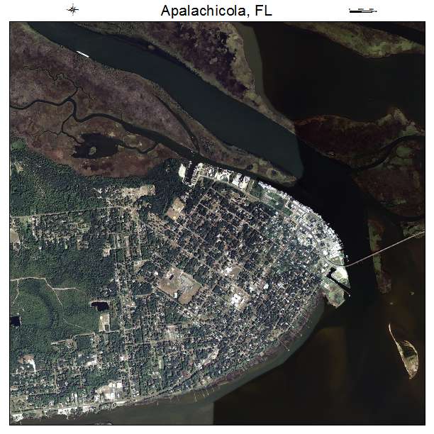 Apalachicola, FL air photo map