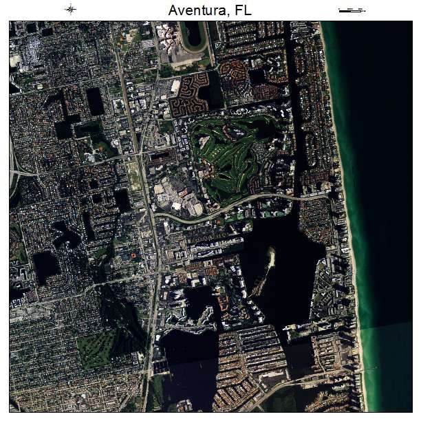 Aventura, FL air photo map