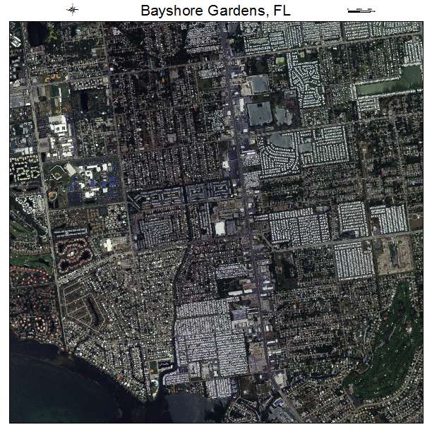 Bayshore Gardens, FL air photo map