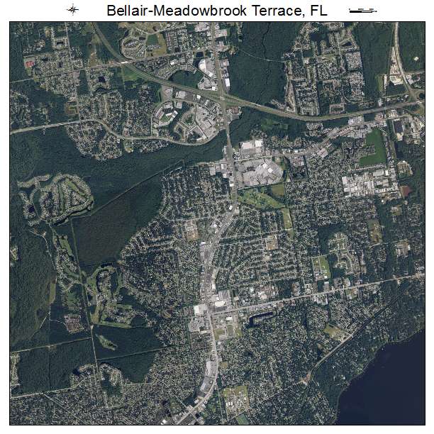 Bellair Meadowbrook Terrace, FL air photo map