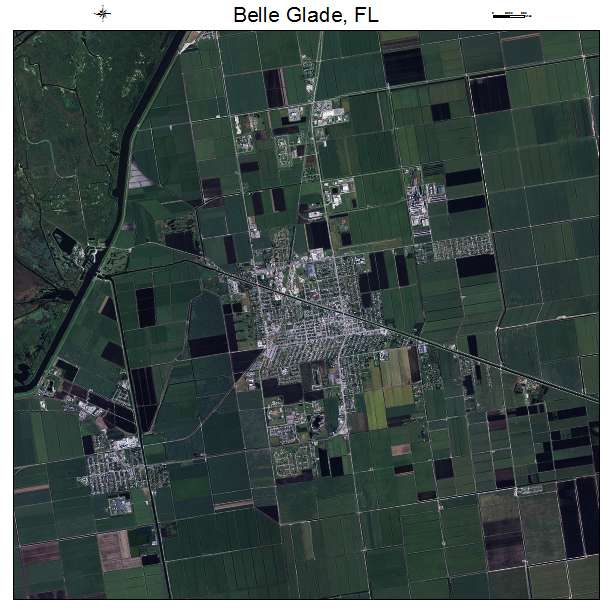 Belle Glade, FL air photo map